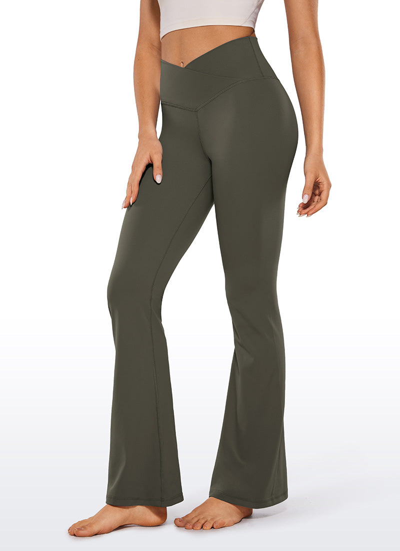 CRZ YOGA Women Butterluxe V Crossover High Waist Flare Leggings 31