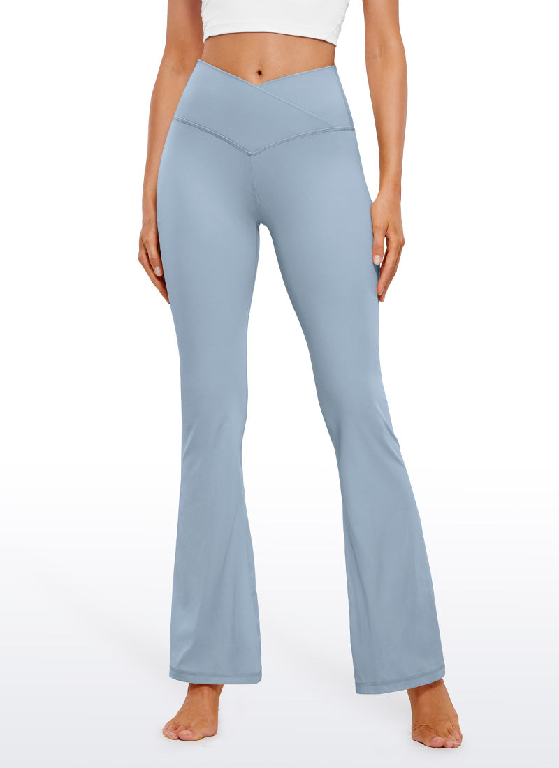 CRZ YOGA Women Butterluxe V Crossover High Waist Flare Leggings 31