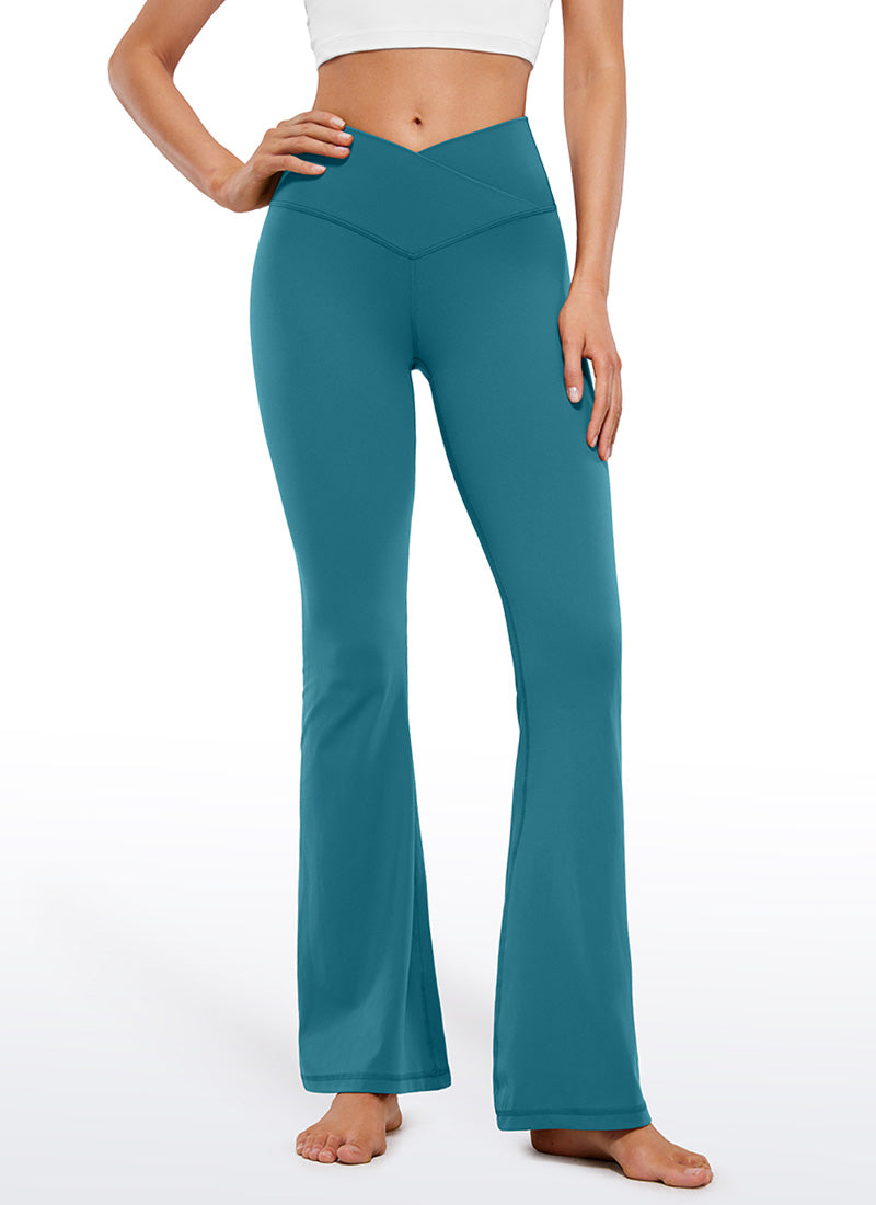 CRZ YOGA Women Butterluxe V Crossover High Waist Flare Leggings 31