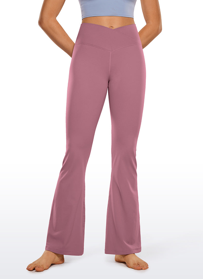CRZ YOGA Women Butterluxe V Crossover High Waist Flare Leggings 31