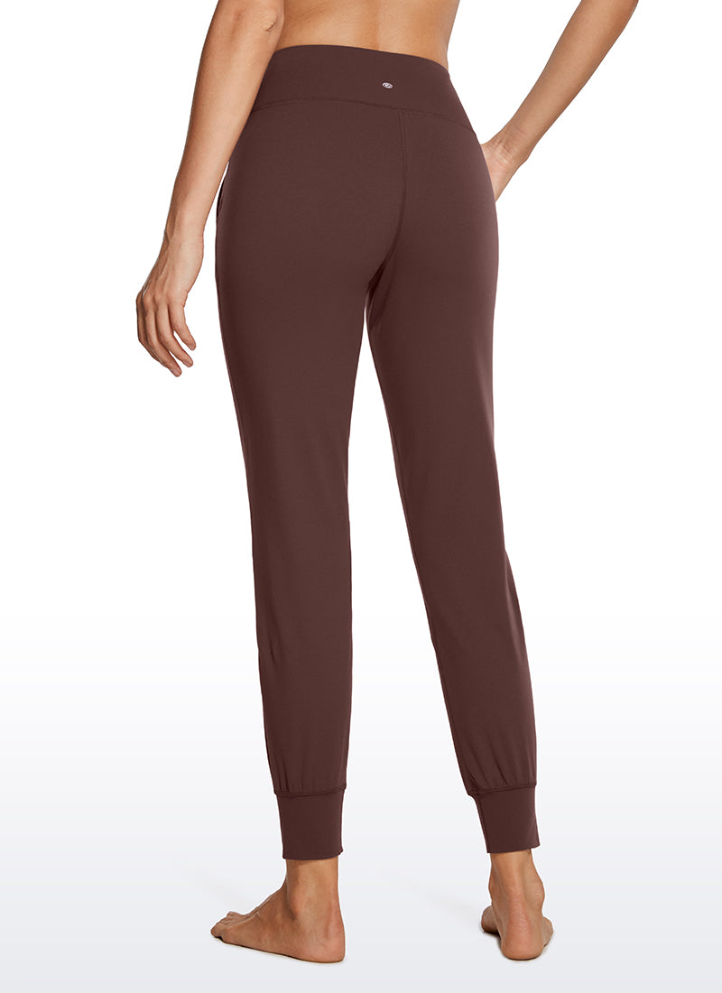 CRZ YOGA Women's Butterluxe High Rise Joggers Pants with Pockets 27'' Black