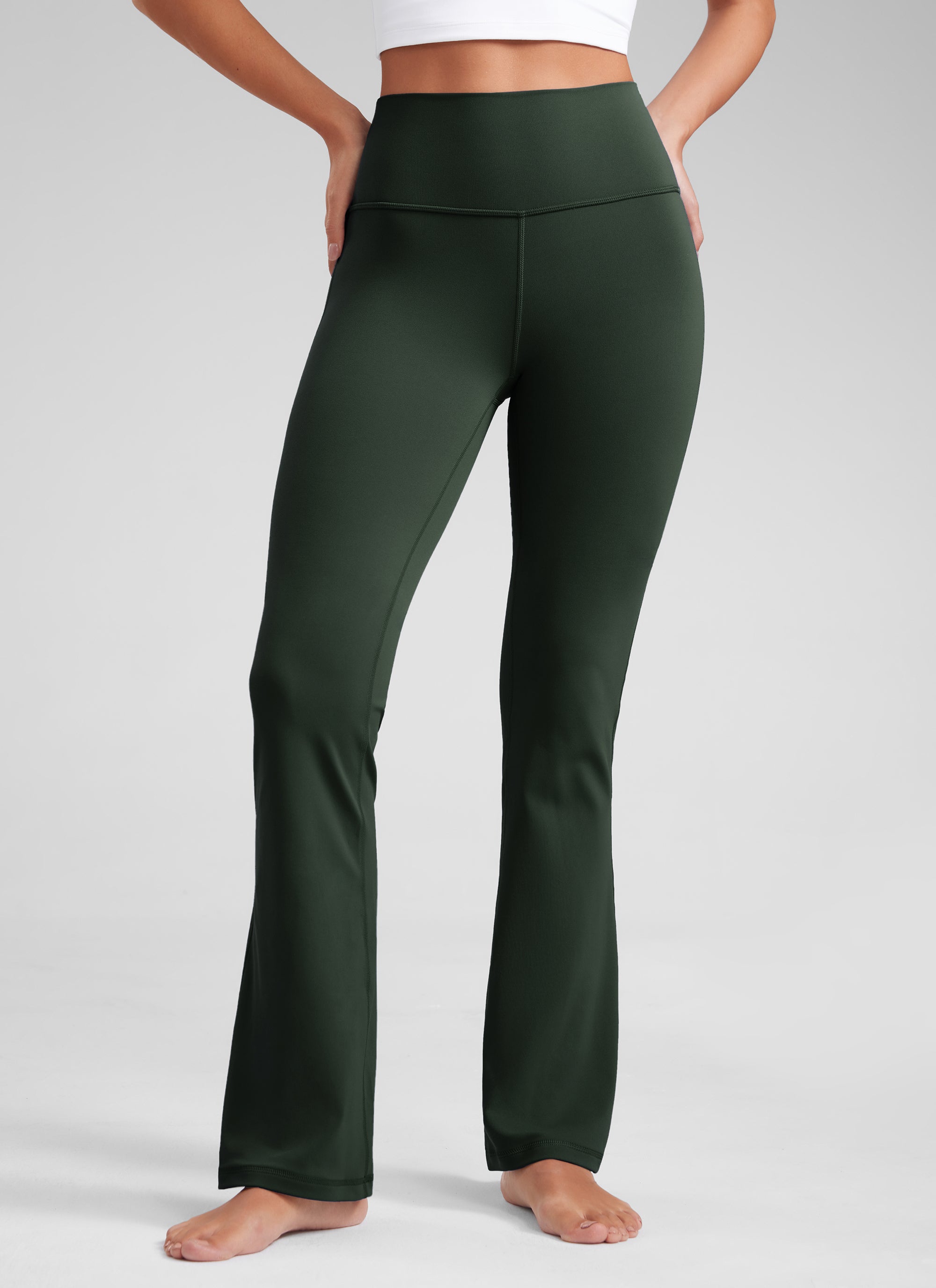 Butterluxe High Waist Flare Wide Leg Bootcut Pockets Leggings 31