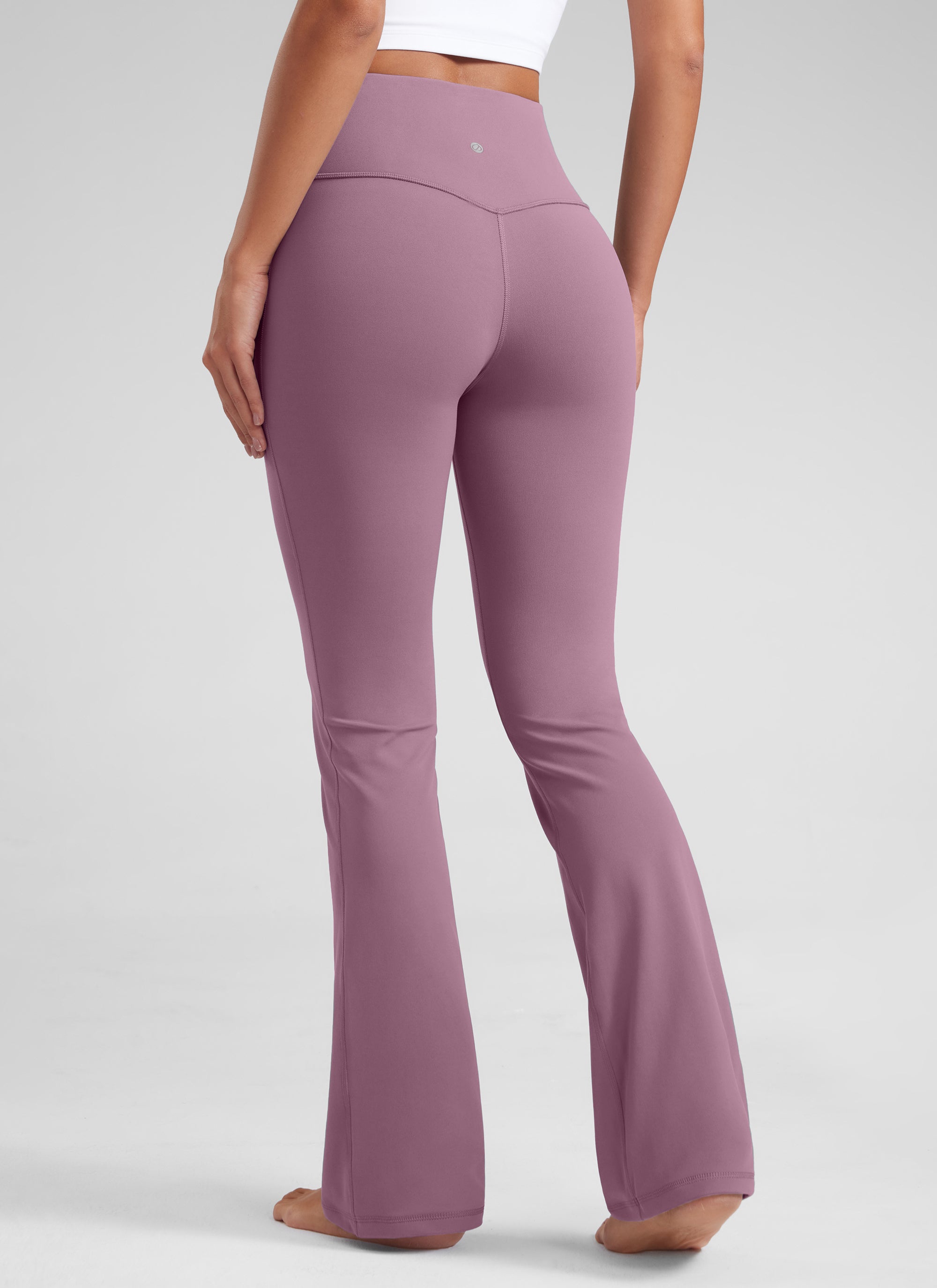 CRZ YOGA Women's Yoga High Waist Butterluxe Flare Pocket Leggings 29