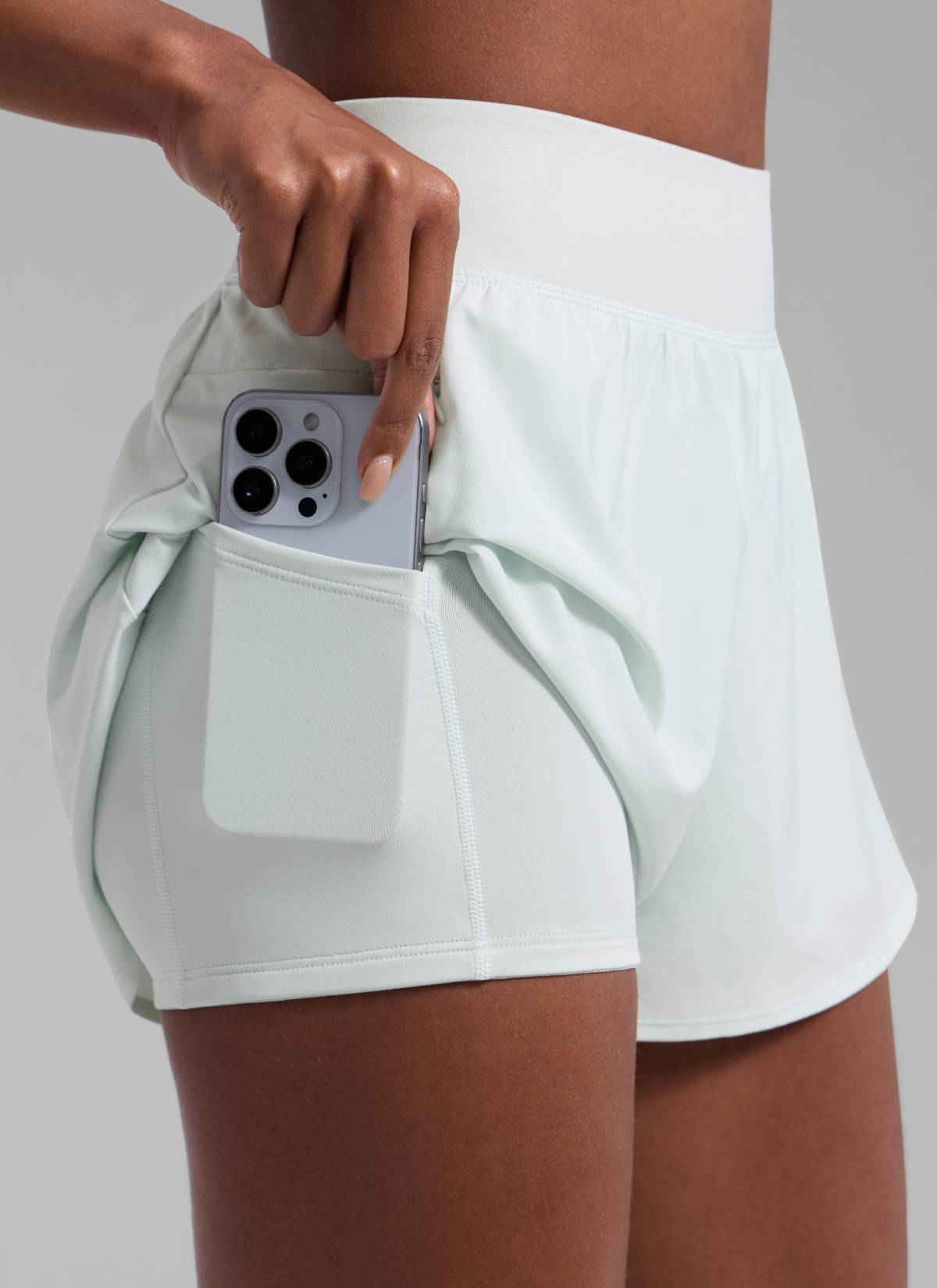 CRZ YOGA Women's Running High Waisted 2 in 1 Shorts with Pockets 3