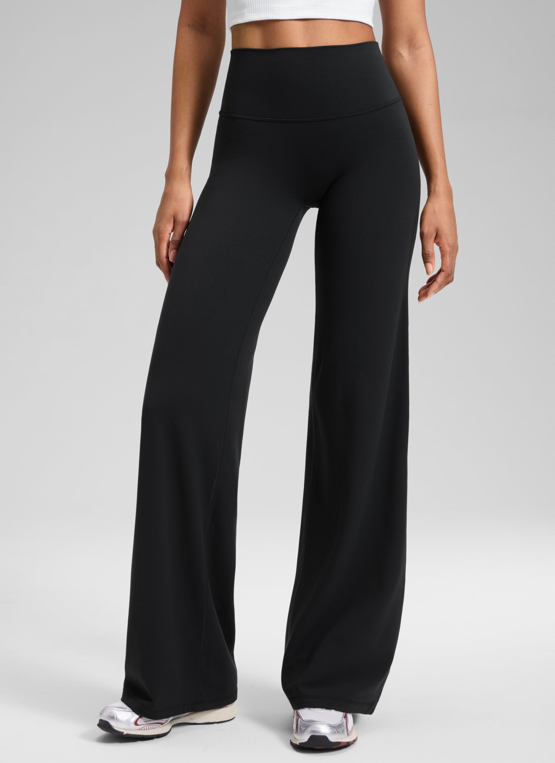 CRZ YOGA Women's Softretch Workout No Front Seam Wide Leg Pant 30