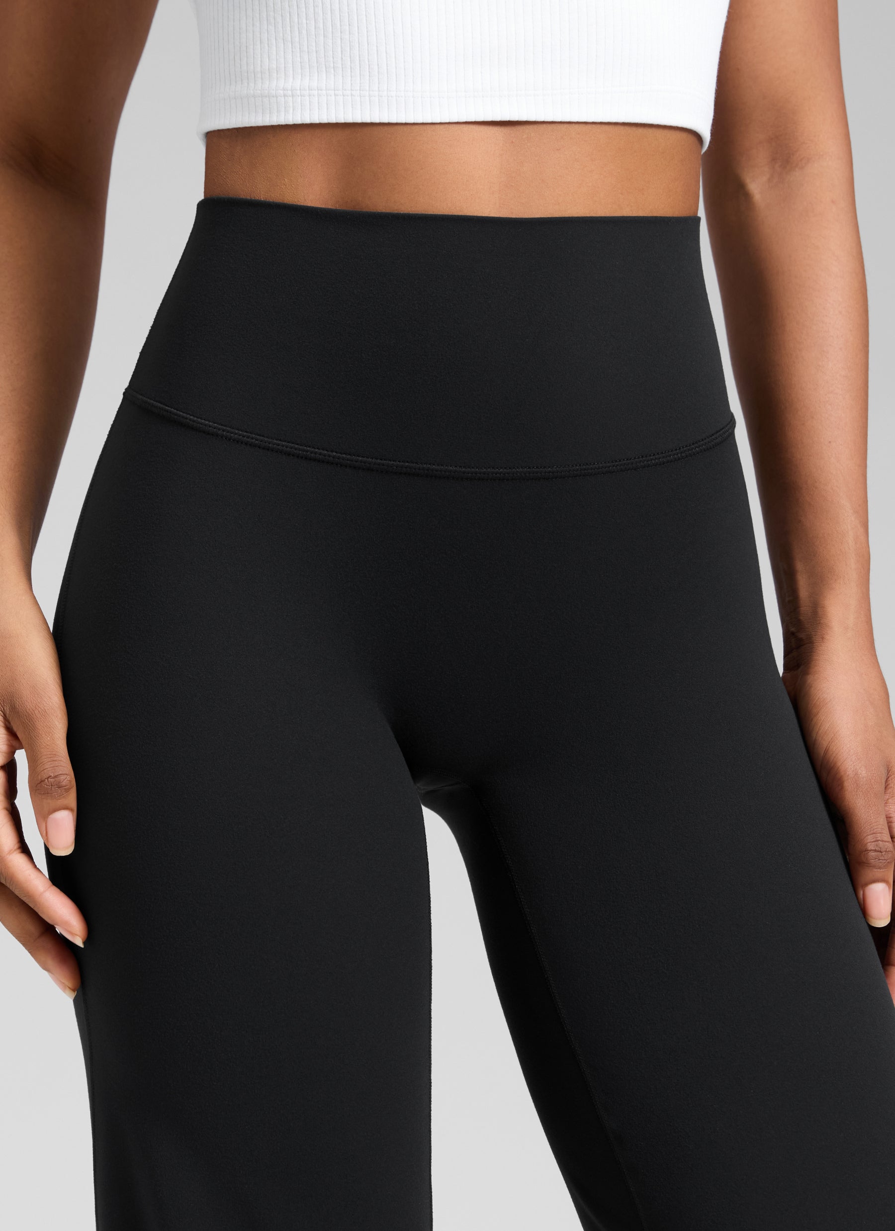 CRZ YOGA Women's Softretch Workout No Front Seam Wide Leg Pant 30
