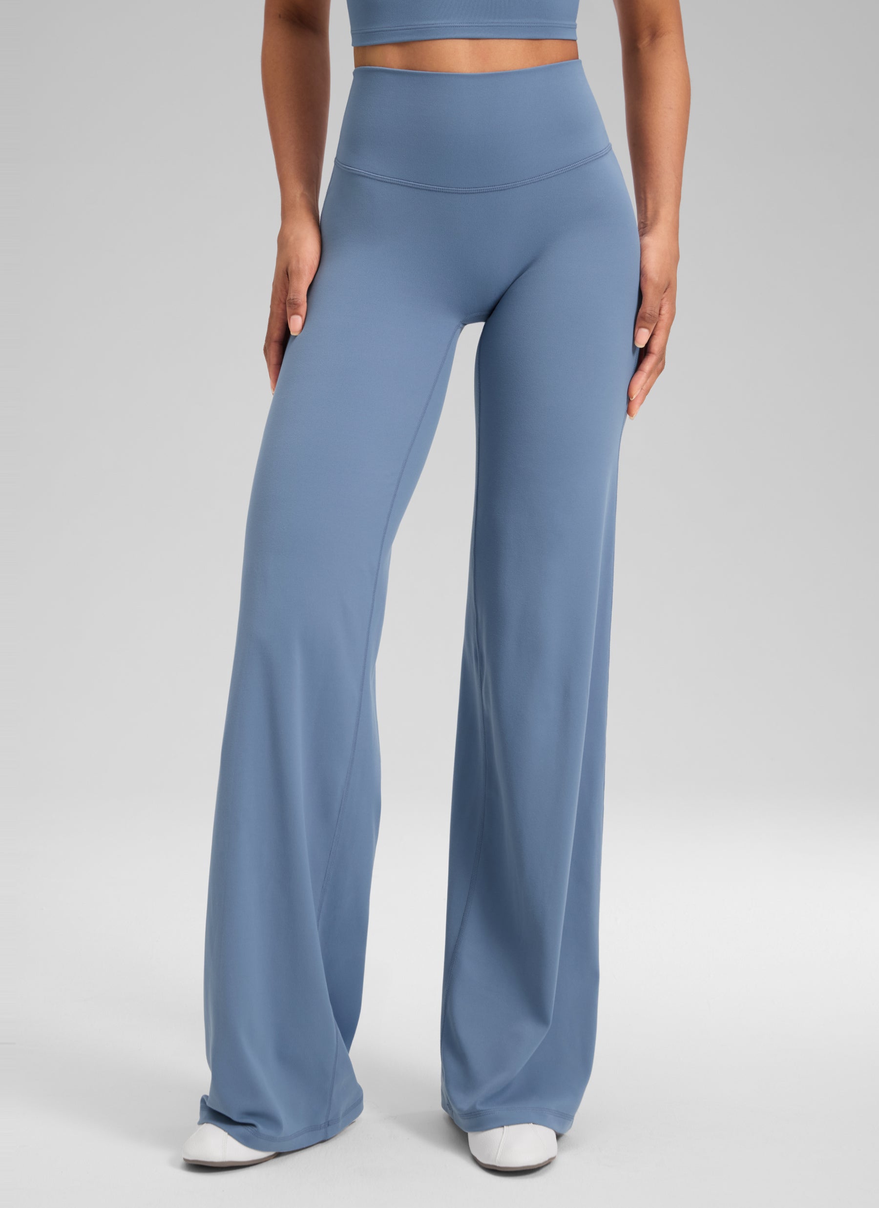 CRZ YOGA Women's Softretch Workout No Front Seam Wide Leg Pant 30