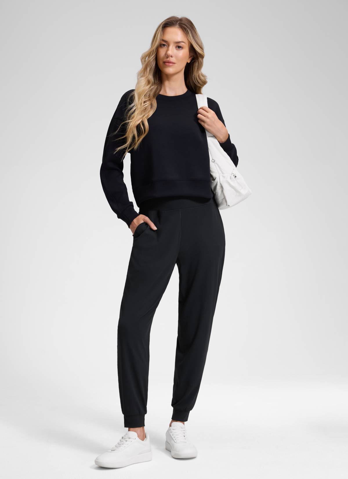 CRZ YOGA Women's Butterluxe Yoga High Rise Pocket Jogger 28
