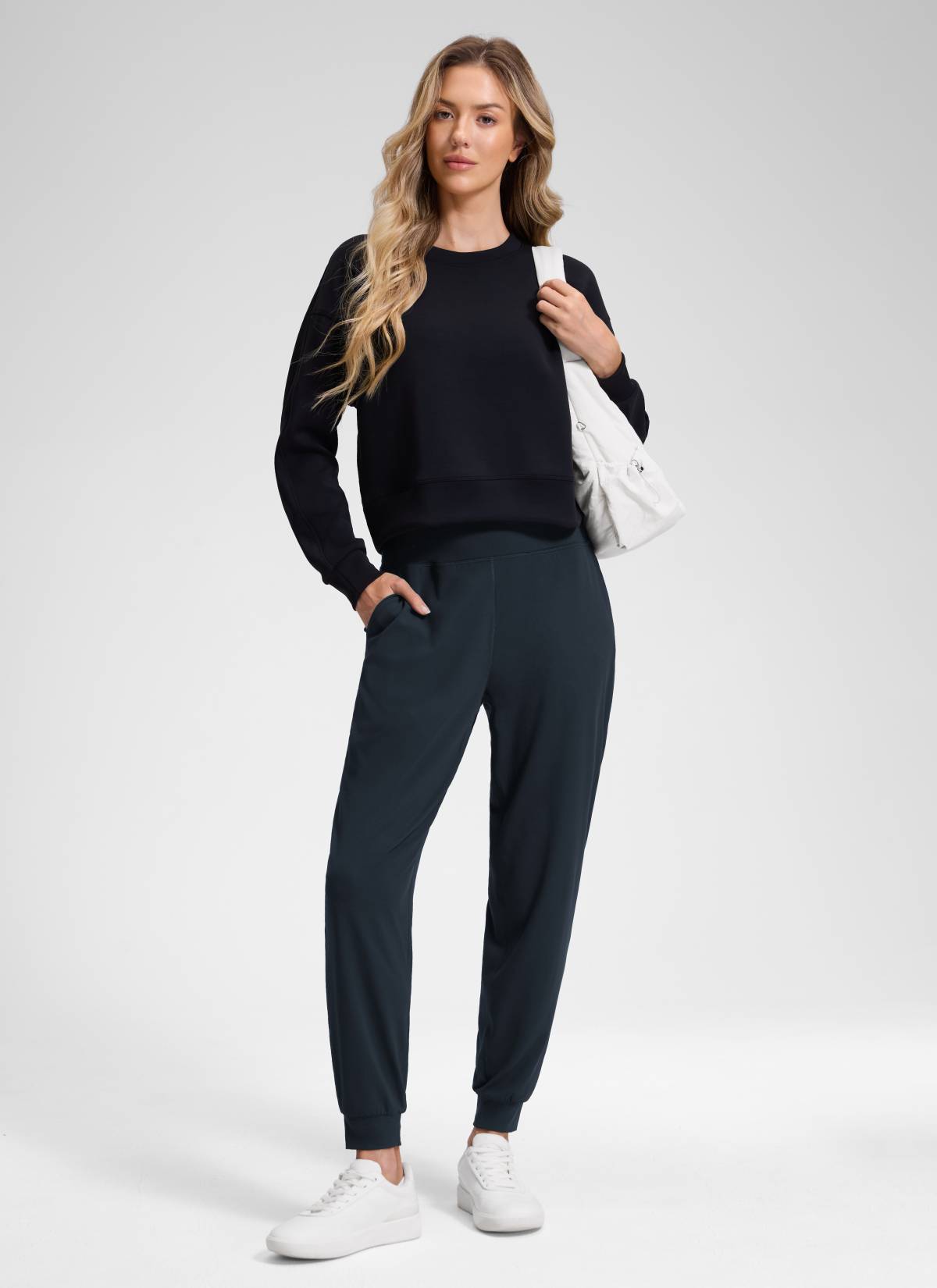 CRZ YOGA Women's Butterluxe Yoga High Rise Pocket Jogger 28