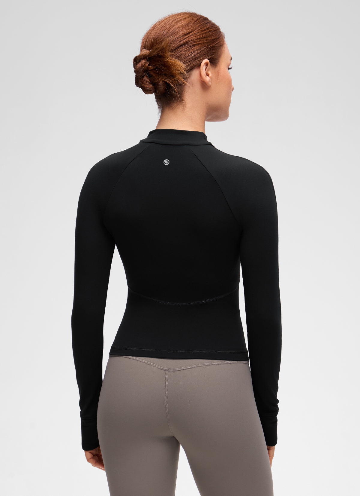CRZ YOGA Women's Butterluxe Casual V Neck Waist Length Pocket Jacket Black